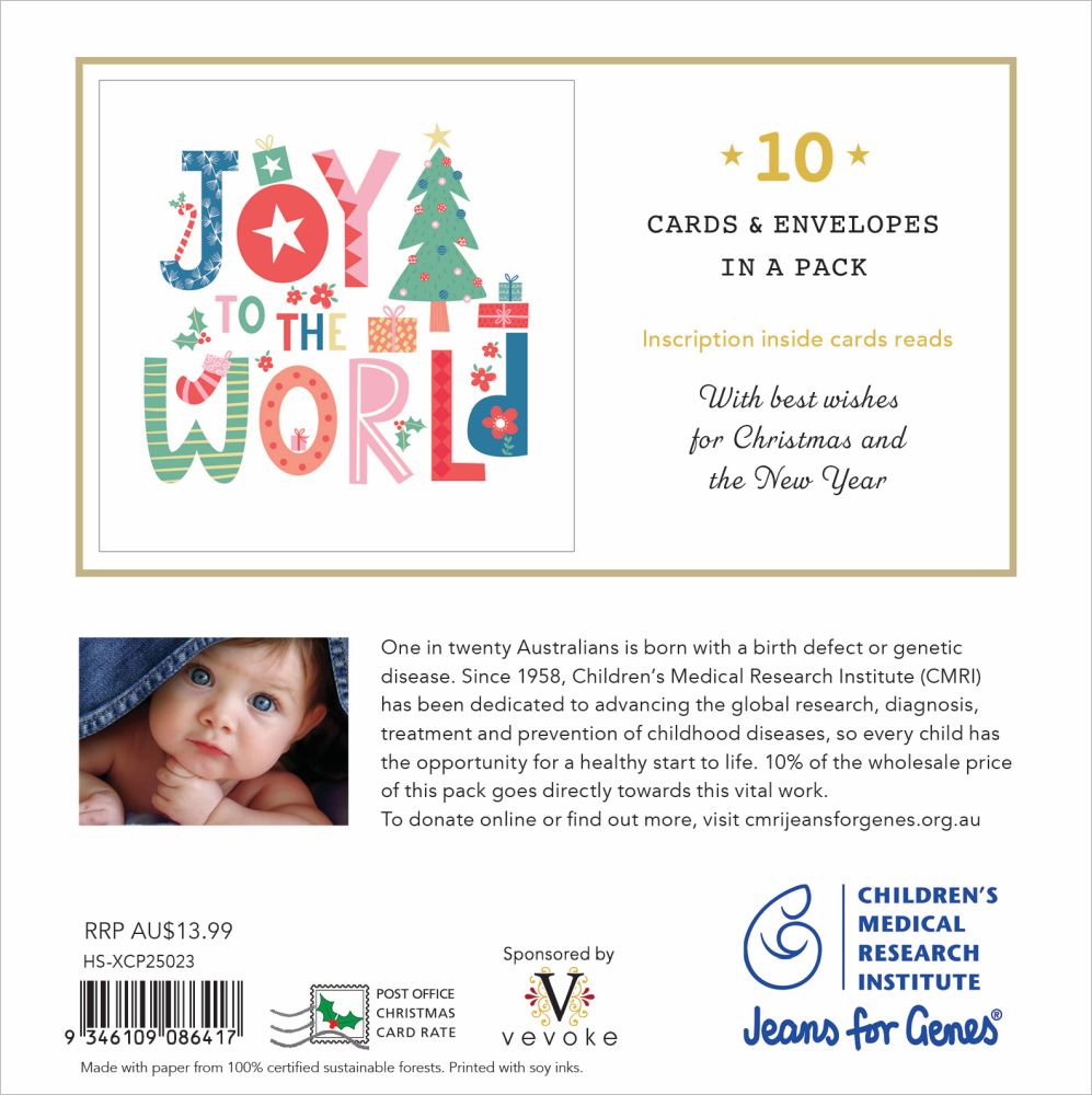 Christmas Card Wallet - CMRI - Joy To The World