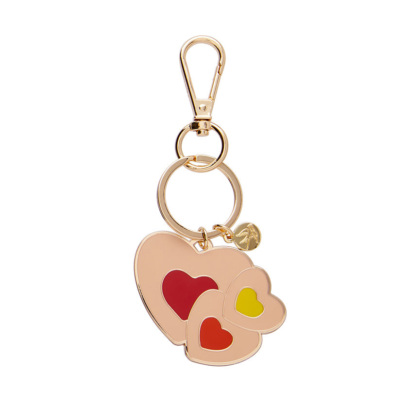 Lolly Heart Cookies Keyring