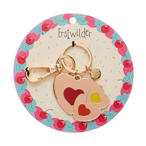 Lolly Heart Cookies Keyring