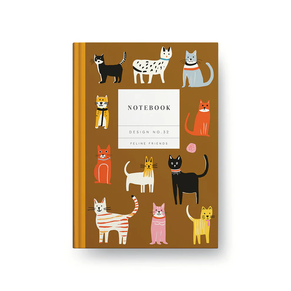 Kaleido Feline Friends A5 Hardback Notebook