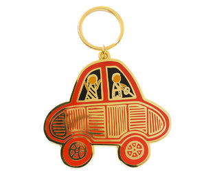 Debbie Coombes Car Enamel Keyring