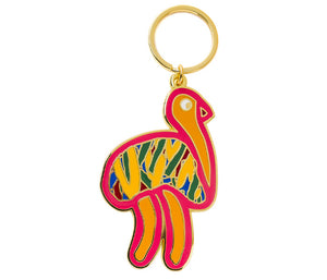 Thelma Beeton Orange Emu Keyring