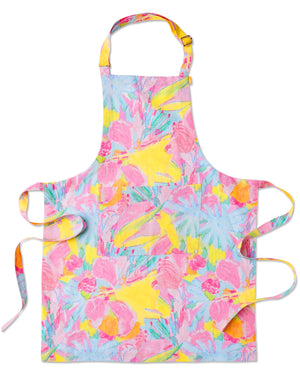 Pastel Blooms Linen Apron