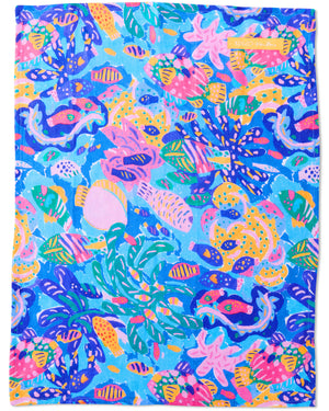 Reef Garden Linen Tea Towel