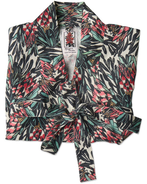 Protea Party Linen Robe  - Margaret Preston
