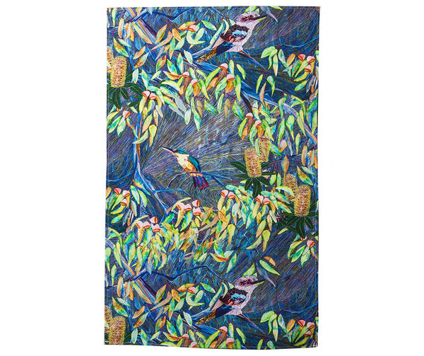 Kookaburra & Kingfisher Tea Towel