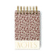 Twin Wire Chunky Notepad - Burgundy Groovy Floral