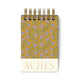 Twin Wire Chunky Notepad - Green Vintage Floral