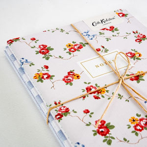 Cath Kidston Medium Notebook Set - Blue Floral & Check