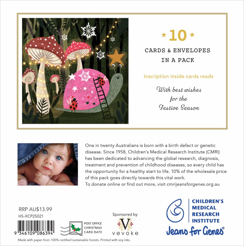 Christmas Card Wallet - CMRI - Mushroom Forest
