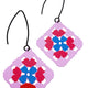 Granny Square Earrings Pink