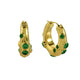 Oren Emerald Crystal Hoop Earrings