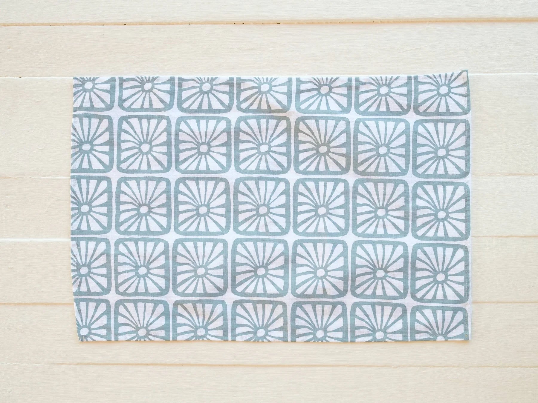 Organic Bloom Handprinted Tea Towels