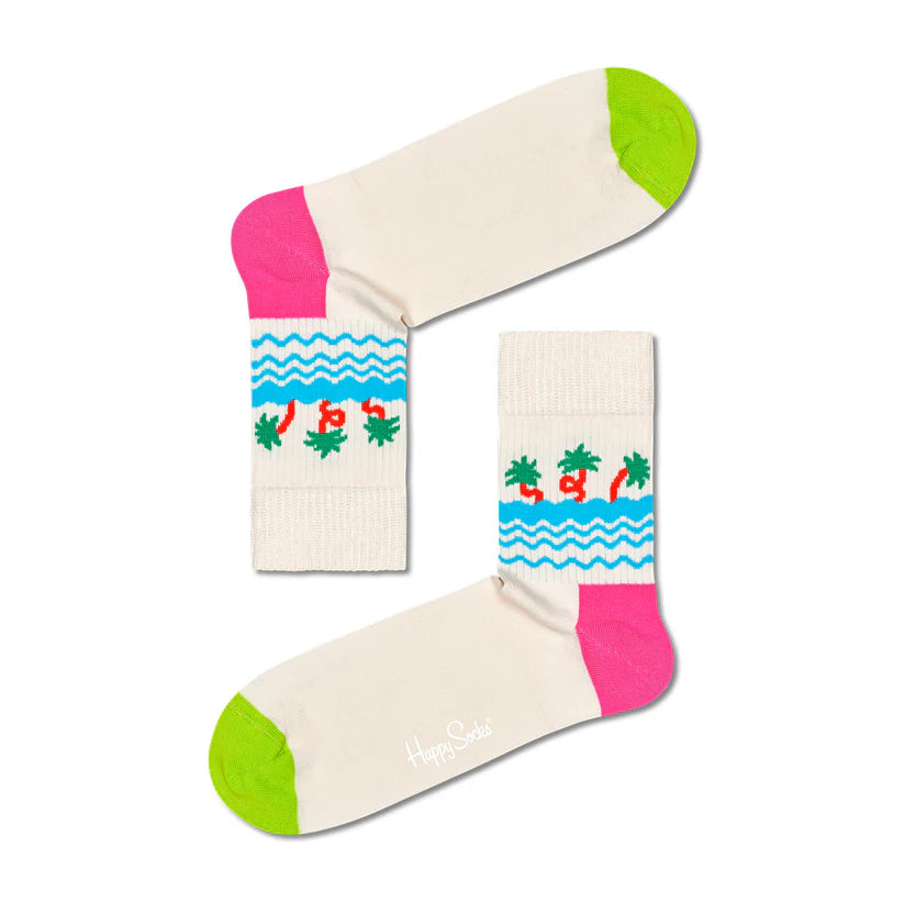 Palm Beach Half Crew Socks