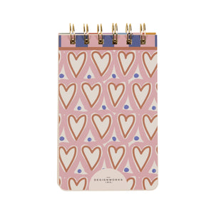 Adopo Twin Wire Notebook - Hearts