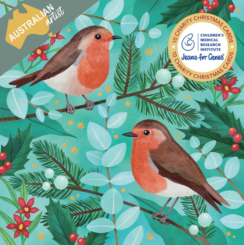 Christmas Card Wallet - CMRI - Robins
