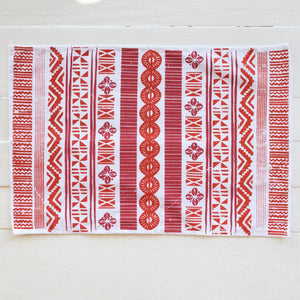 Handprinted Tapa Print Tea Towel