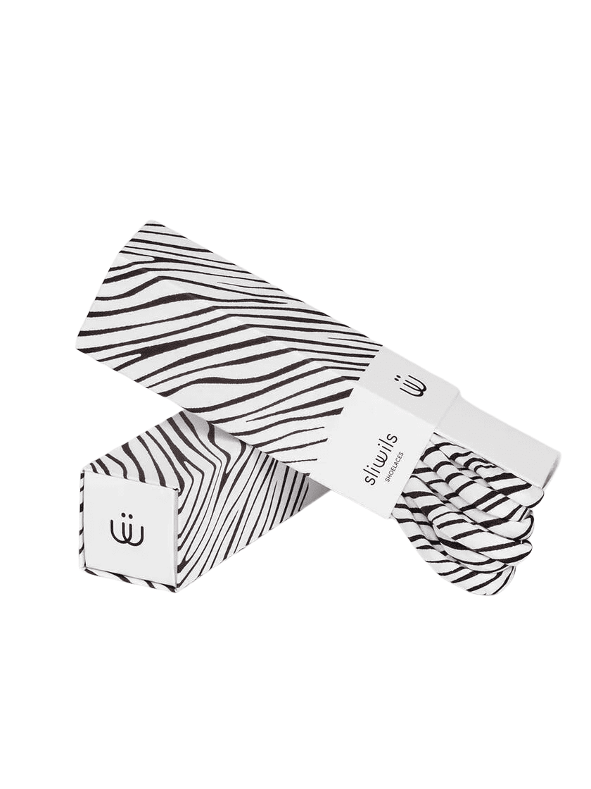 Sliwils Shoelaces - Animal Print Zebra
