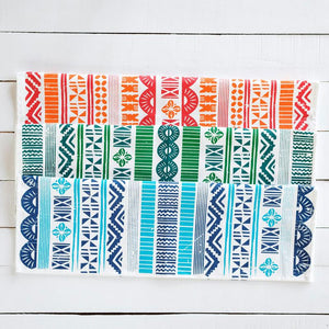 Handprinted Tapa Print Tea Towel