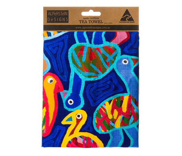 Thelma Beeton Emus Tea Towel