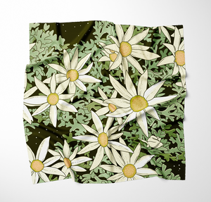 Flannel Flowers Silk Scarf - Moonshine Madness