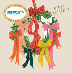 Christmas Card Wallet - RSPCA - Wreath Of Ribbons