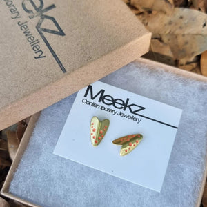 Yellow Tiger Moth Earrings