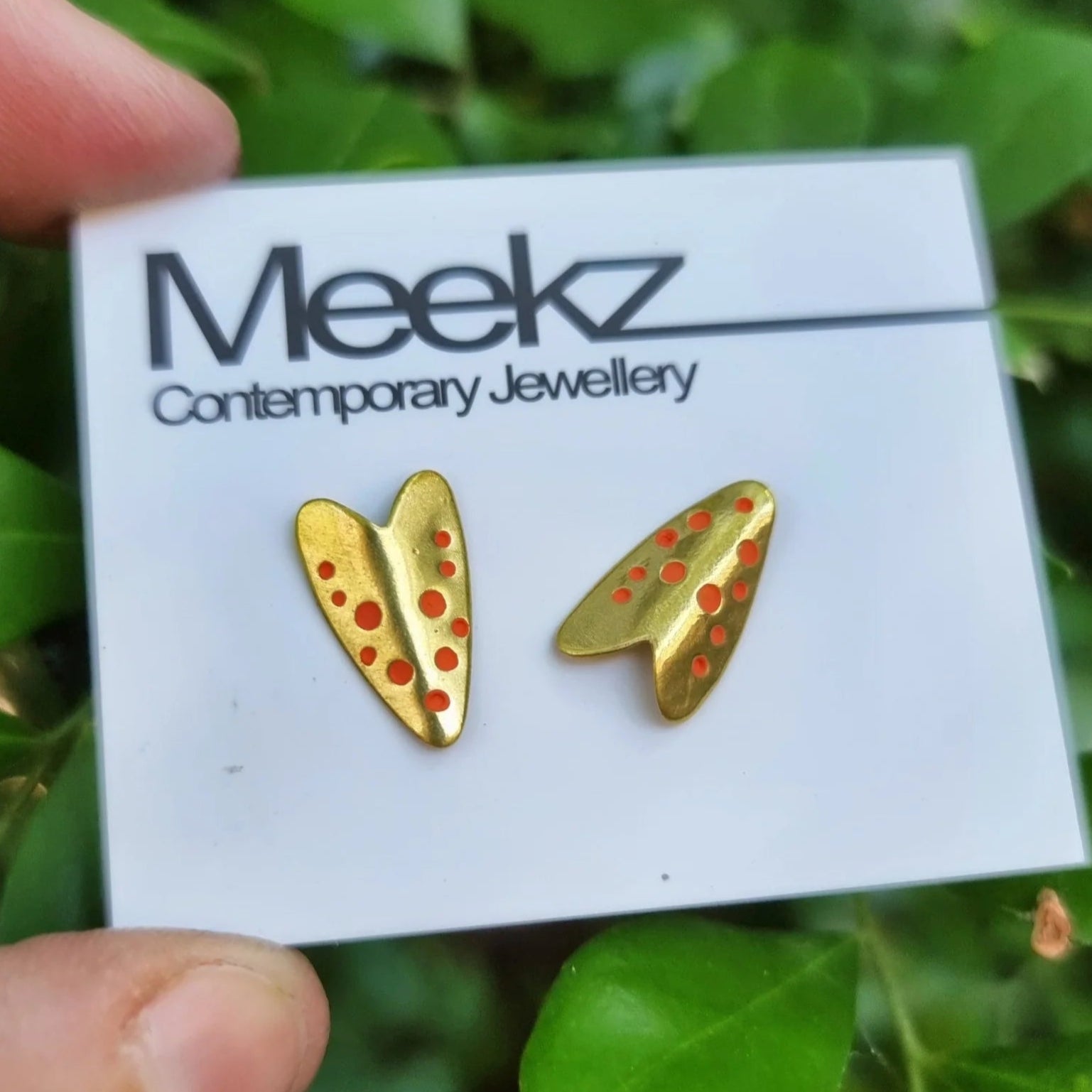Yellow Tiger Moth Earrings