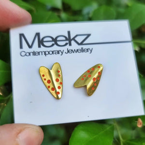Yellow Tiger Moth Earrings
