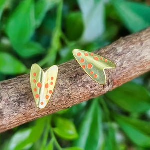 Yellow Tiger Moth Earrings