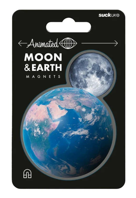 Animated Moon and Earth Magnet Set