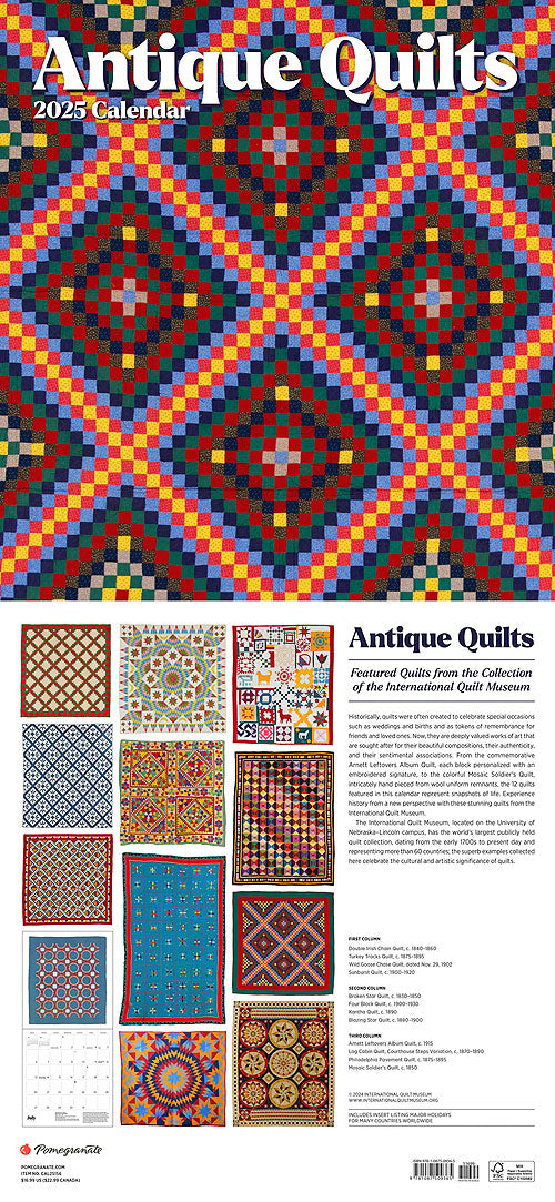 Antique Quilts 2025 Wall Calendar