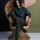 Aran Cashmere Blend Tights Green