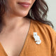 Arctic Fox Mini Brooch