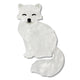 Arctic Fox Mini Brooch