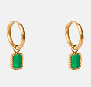 Arinna Green Onyx Earrings