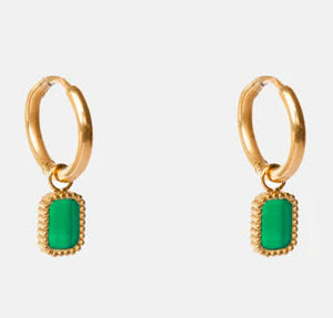 Arinna Green Onyx Earrings