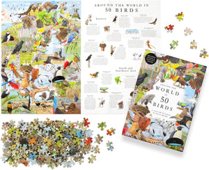 Around The World in 50 Birds: 1000 Piece Puzzle