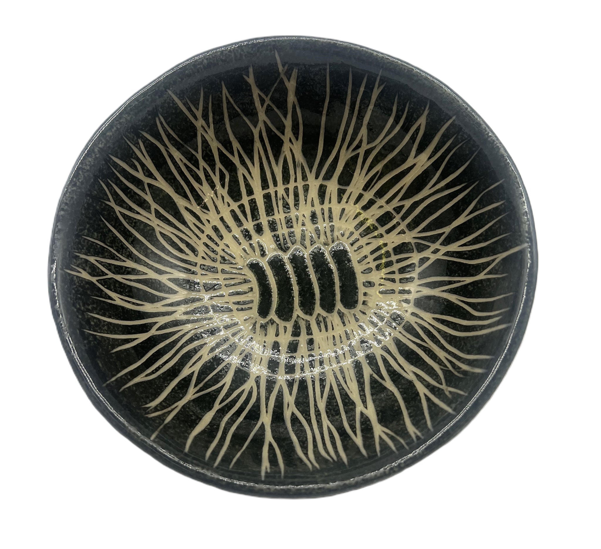 Kakan "Black  Palm" Weaving Ceramic Bowl - Vanessa Cannon