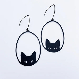 Black Cat Earrings