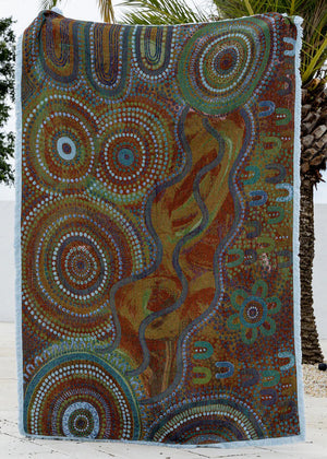 Blue Ocean Recycled Cotton Throw