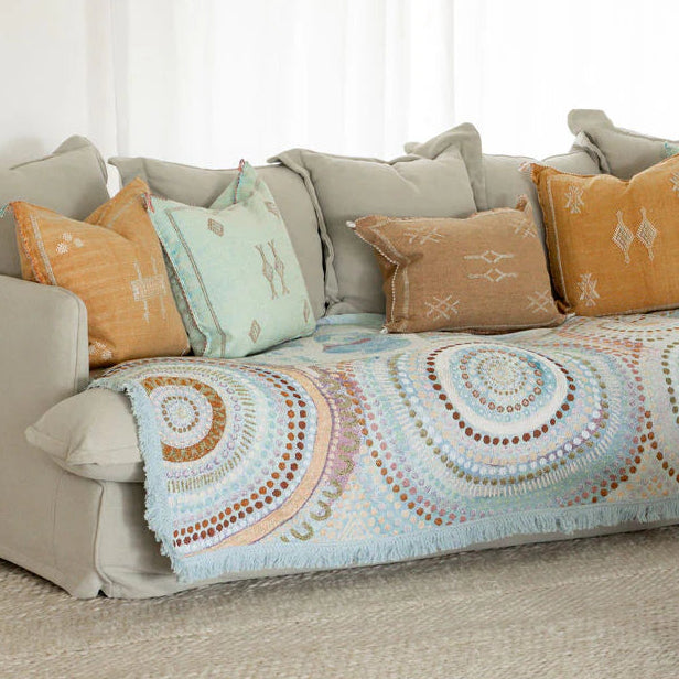 Blue Ocean Recycled Cotton Throw