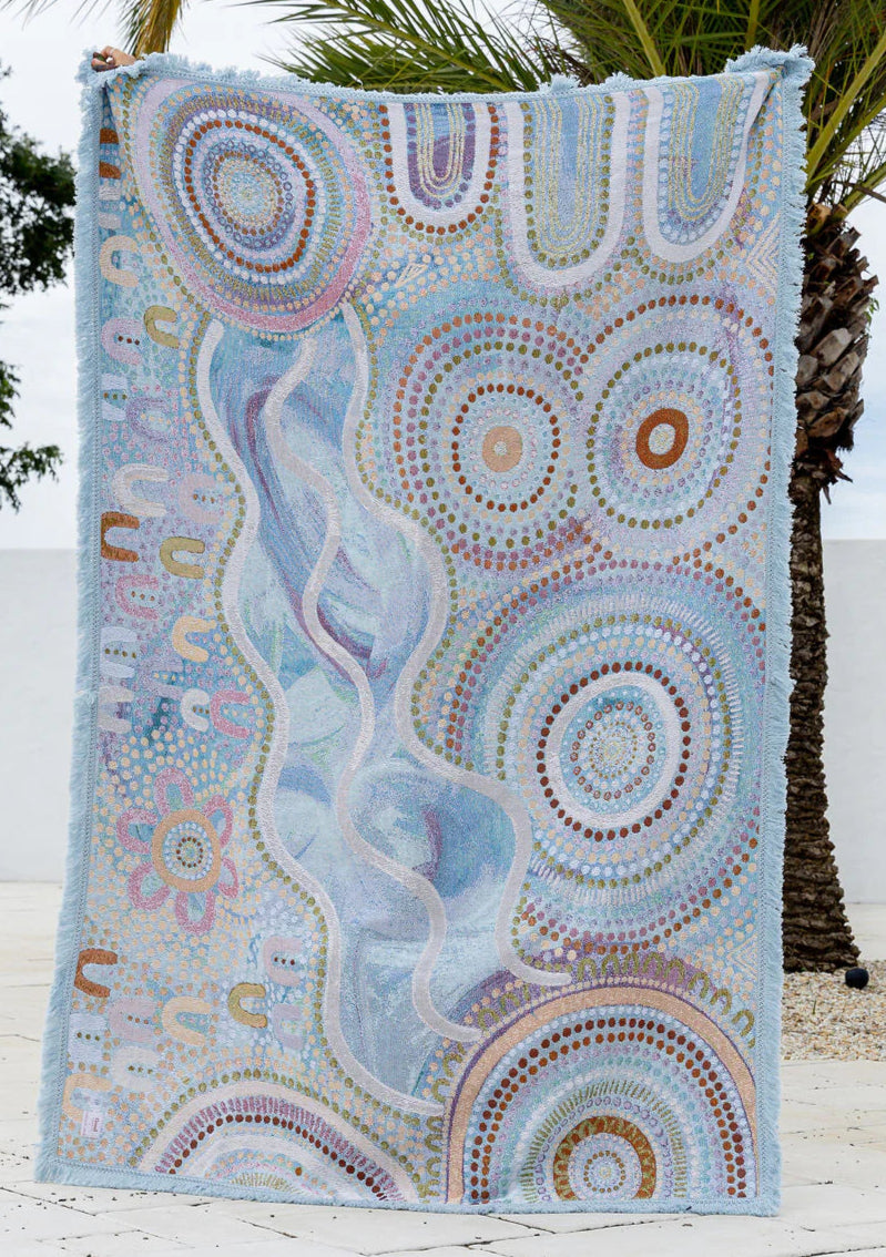 Blue Ocean Recycled Cotton Throw