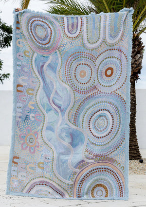 Blue Ocean Recycled Cotton Throw