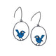 Midi Wren Earrings Blue & Black