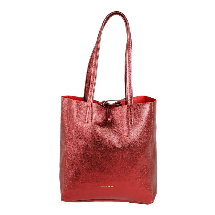 Bordeaux Metallic Tote Bag