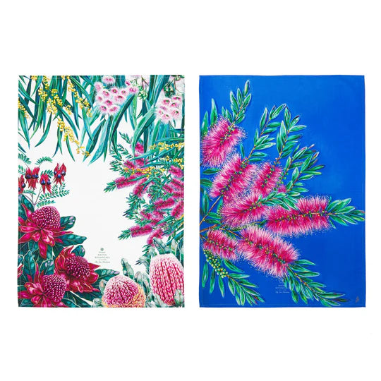 Native Flora Bottle Brush 2pk Kitchen Towel