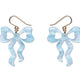 Bows Drop Earrings - Blue