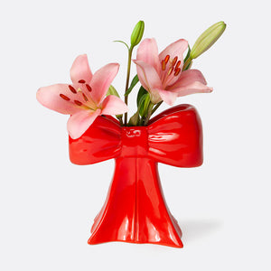 Bow Vase Red