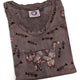 Cat Brown Red Tshirt - Rajasthan Block Printed